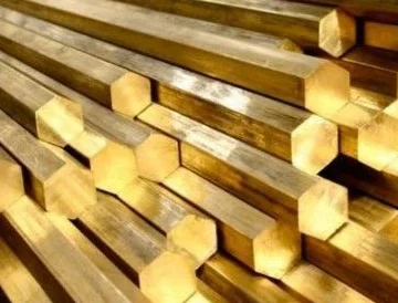 Brass hexagon