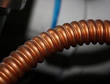 Copper corrugated pipe
