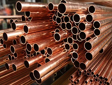 Copper pipes for water supply