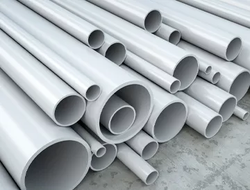 Round plastic ventilation pipe